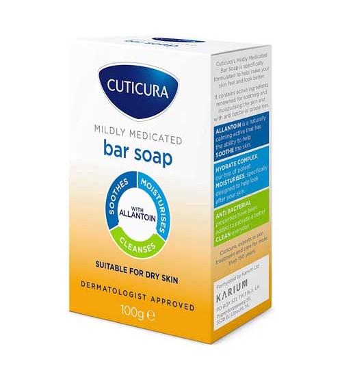 Cuticura Mildly Medicated Bar Soap for Dry Skin 100g
